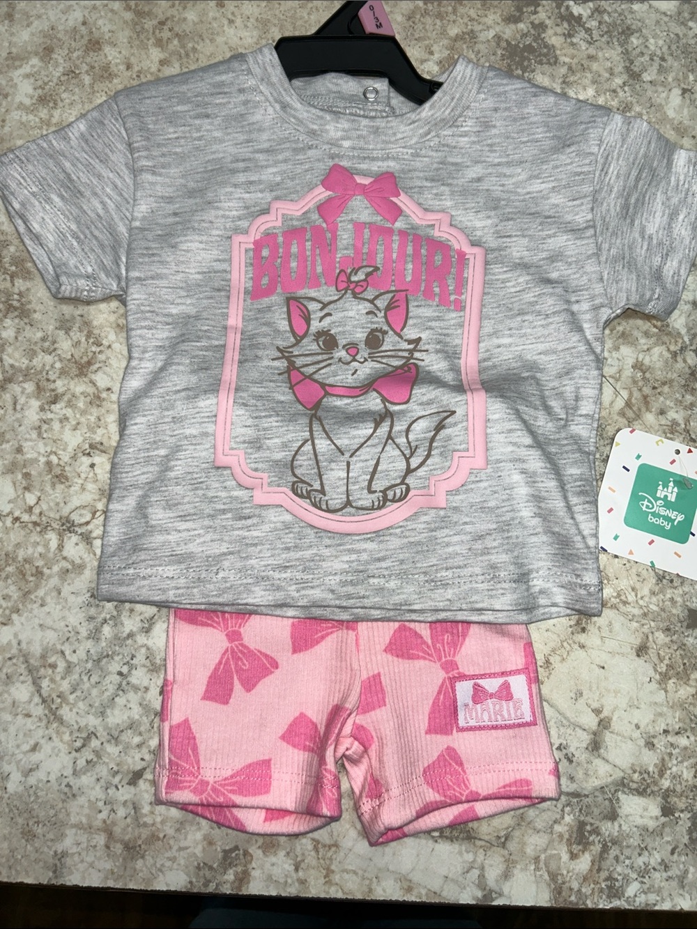 Disney Grey & Pink Marie Cat Pajama Set